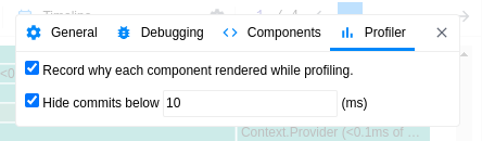 React Profiler commits